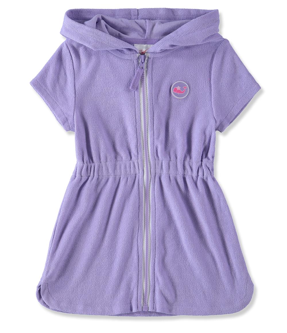 Cyndeelee Girls 2T-16 Hooded Swimsuit Zip-Up Terry Swim Cover Up